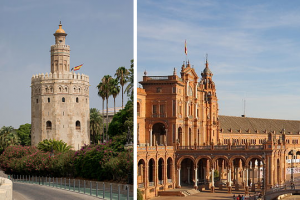 Plaza de España e Torre del Oro candidate a Patrimonio dell'Umanità