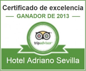 Premio TripAdvisor dato a Hotel Adriano Siviglia