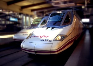 Train AVE entre Saragosse et Séville