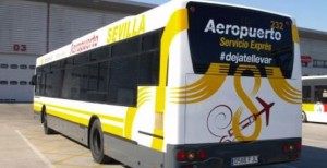 Free WIFI in the autobus of Seville airport 